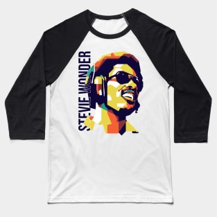 Stevie Wonder on WPAP Style Baseball T-Shirt